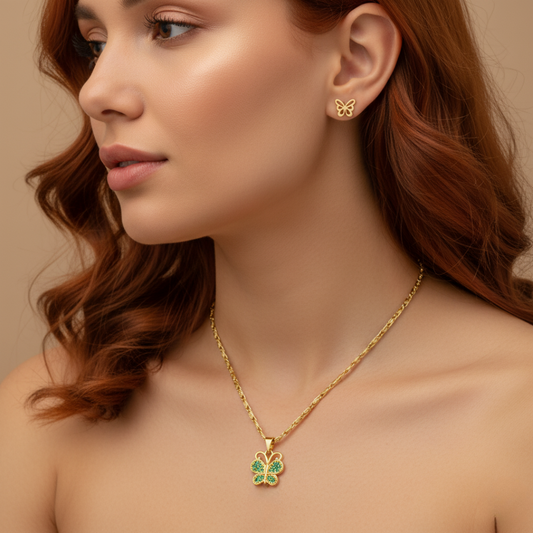 Set Cadena, dije y topitos de Mariposa