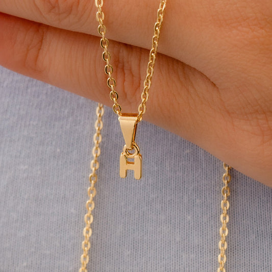 26360H - Dije Silueta Letra H Lisa Mini