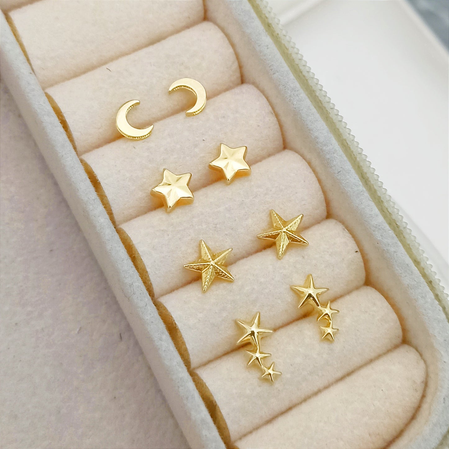 Set Topitos Cielo con luna y estrellas