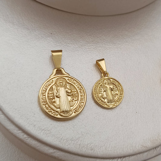 Set Cadena y dije San Benito Protector