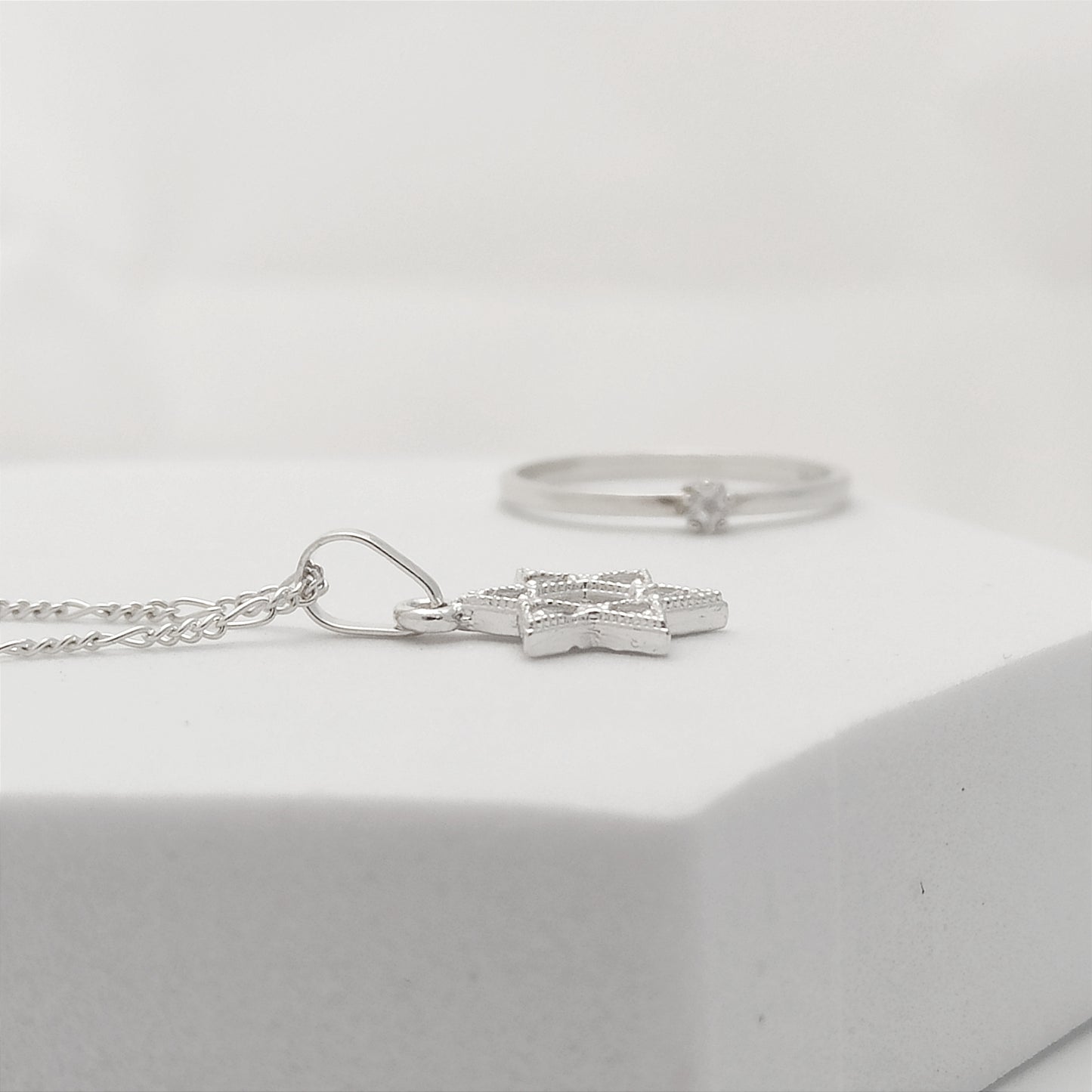 Conjunto cadena, dije Estrella de David y Anillo Midi