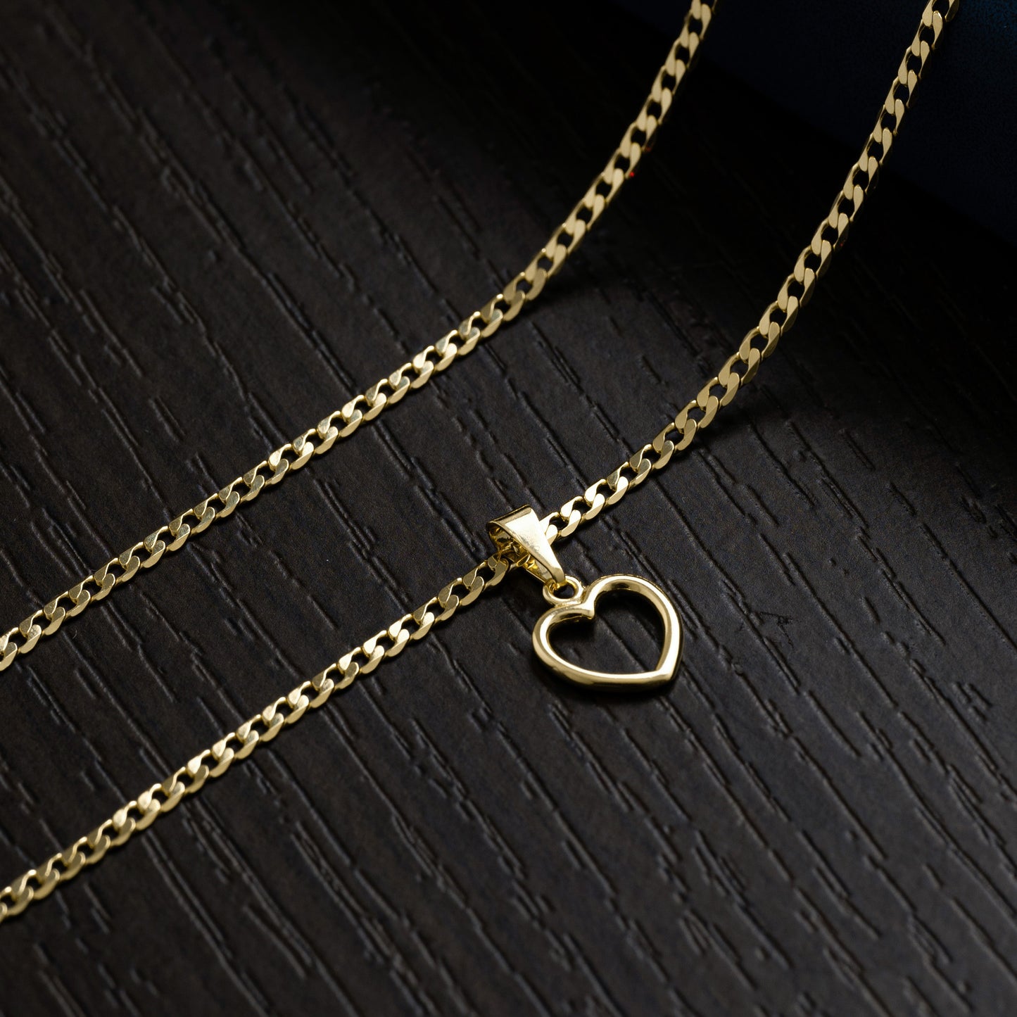 44206 - Cadena Cubana Plana Diamantada 45cm