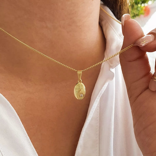 23121C - Dije Grano de Cafe Cristal