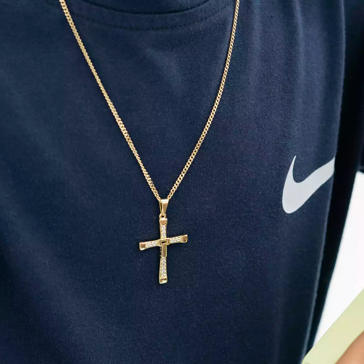 23171C - Dije Cruz Toretto 3.1 Cms Cristal