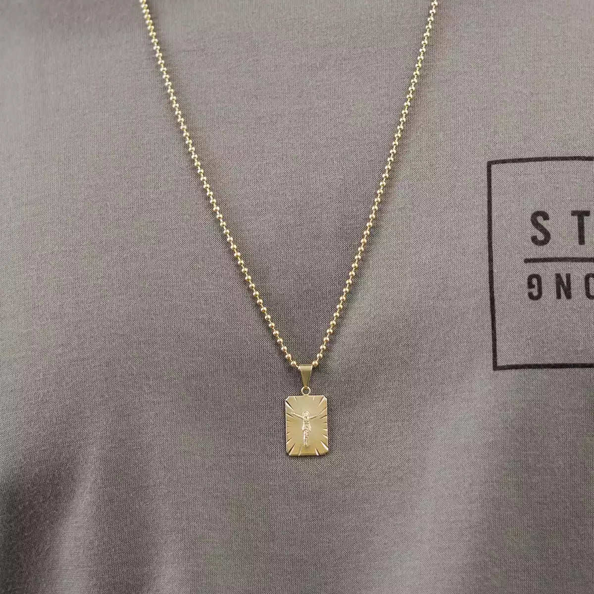 23212 - Dije Placa Señor Crucificado