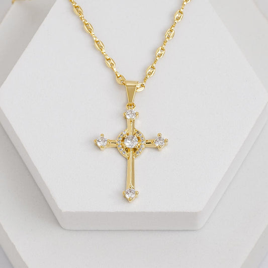 23217C - Dije Cruz Cristal