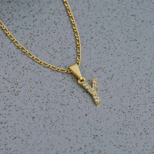 23370Y - Dije Silueta Letra Y Mediana Con Circones