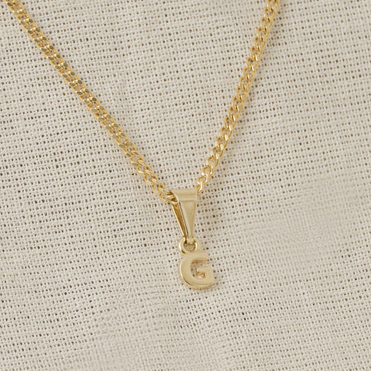 26360G - Dije Silueta Letra G Lisa Mini