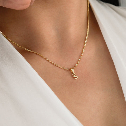 26360S - Dije Silueta Letra S Lisa Mini