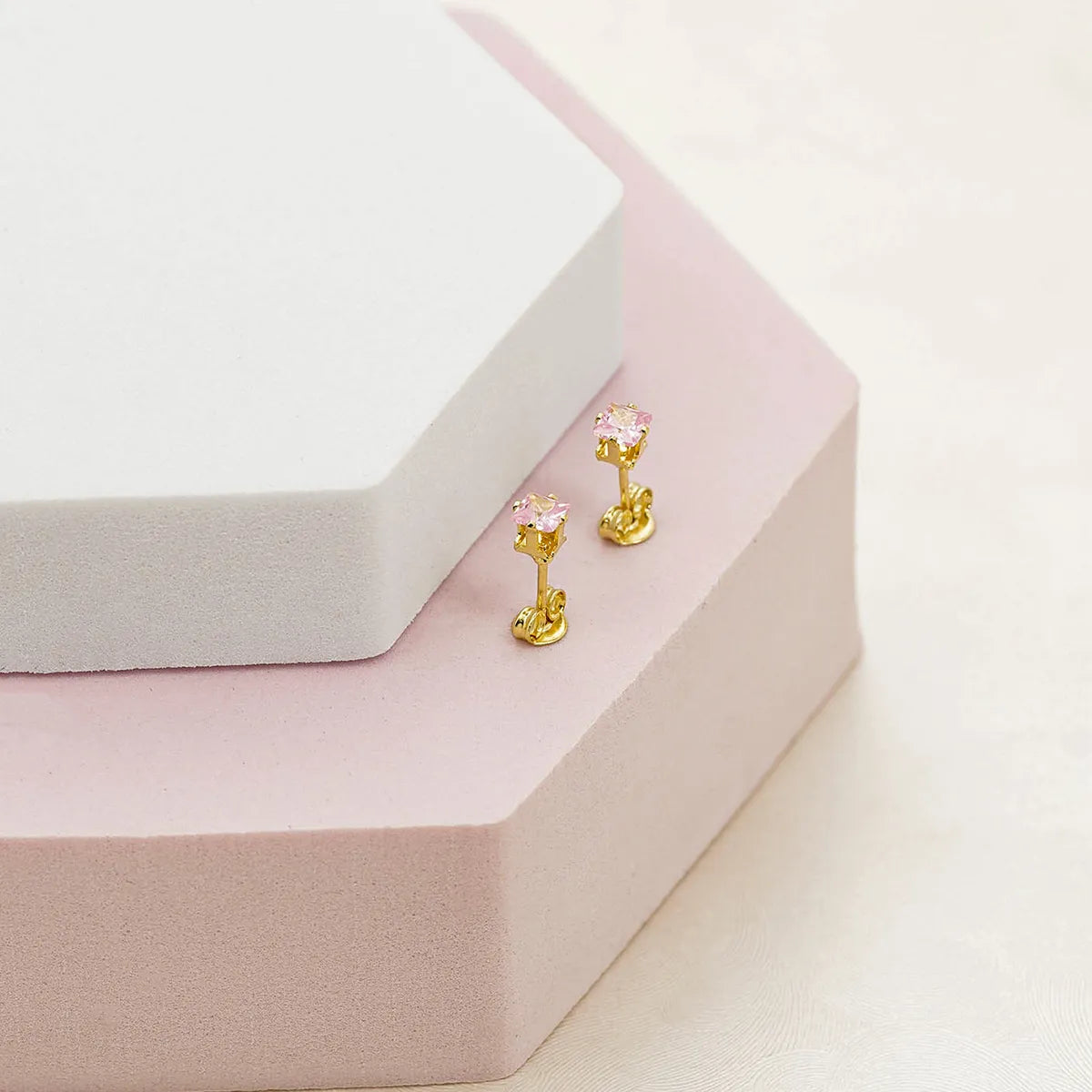 33021RS - Topitos Circon Cuadrado ROSA