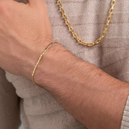 54396 - Pulsera Escalera Plana 18 Cm