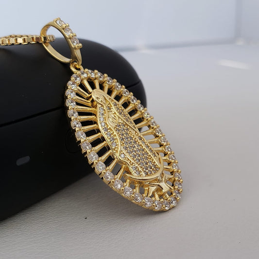 22146C - Dije Virgen Guadalupe Swarovski