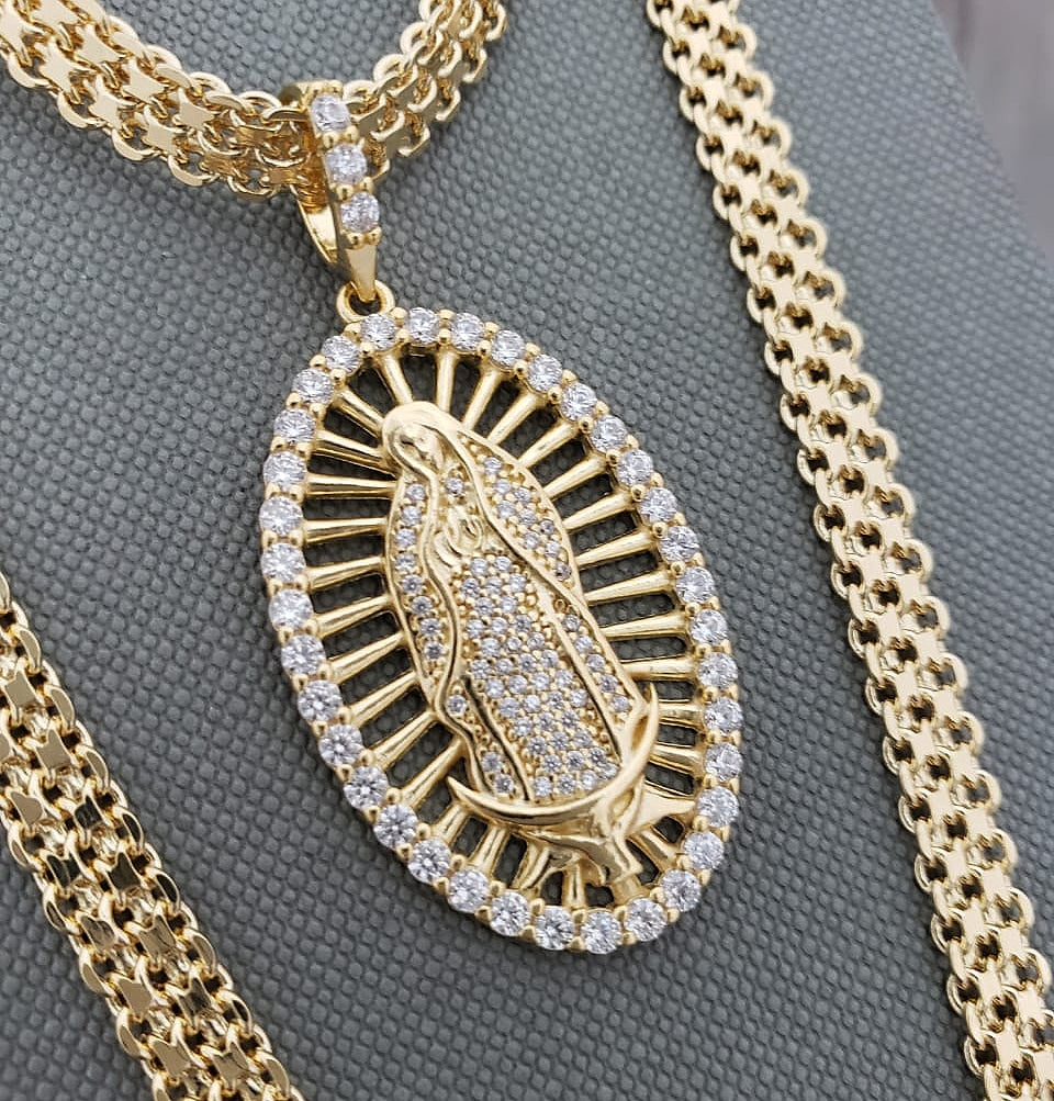 22146C - Dije Virgen Guadalupe Swarovski