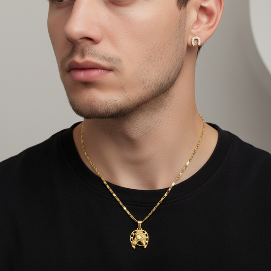 Set Herradura y Caballo Cadena, Dije y Topitos