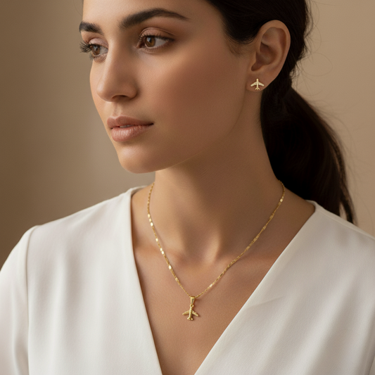 Set Avion Cadena, Dije y Topitos