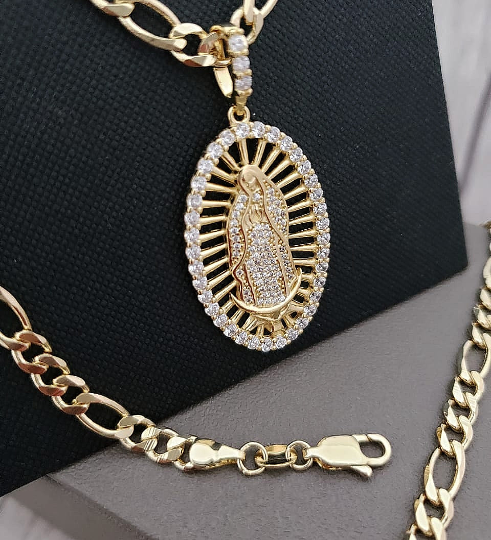 22146C - Dije Virgen Guadalupe Swarovski