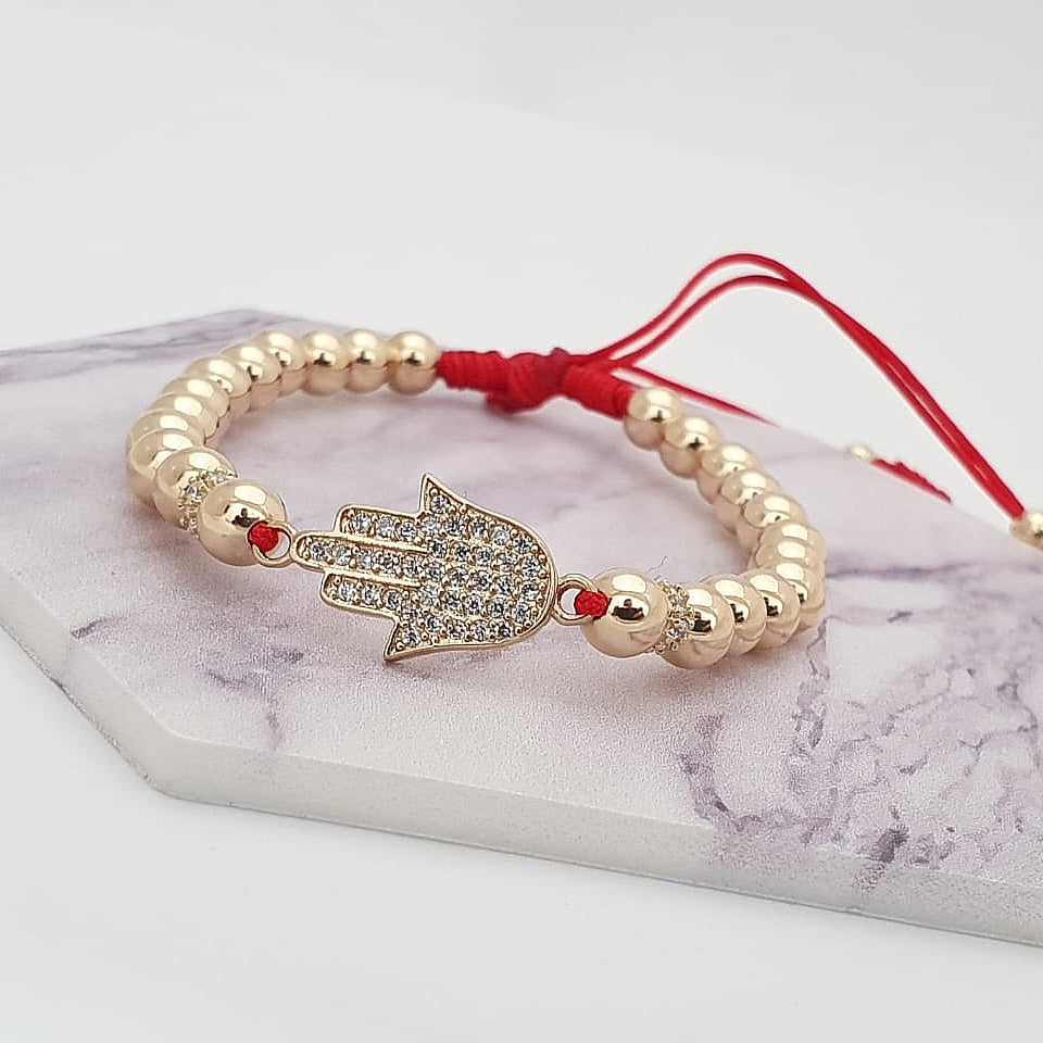 24396 - Herraje Mano Hamsa Circonias