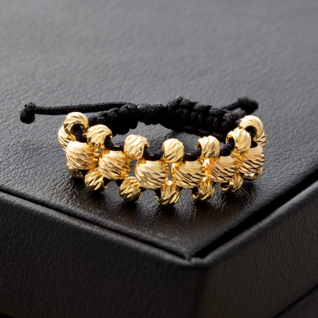 AT12 - Anillo Tejido 3 lineas con balines diamantados