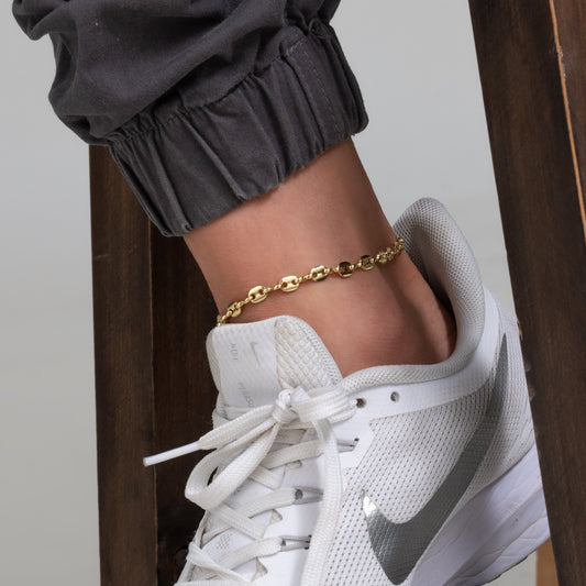 54039 - Tobillera Grano de Cafe Gruesa