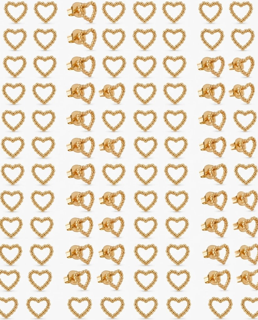 J30007 TOPOS CORAZÓN — ORO LAMINADO 18K