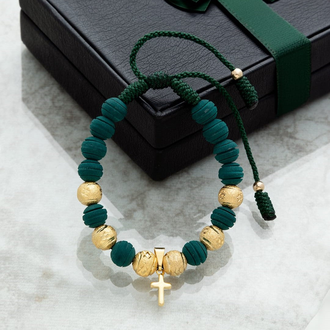 M064 - Manilla Balin Diamantados dije Mini Cruz