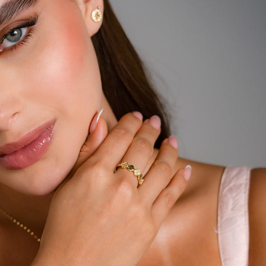 13068 - Anillo Mini Clover Ajustable