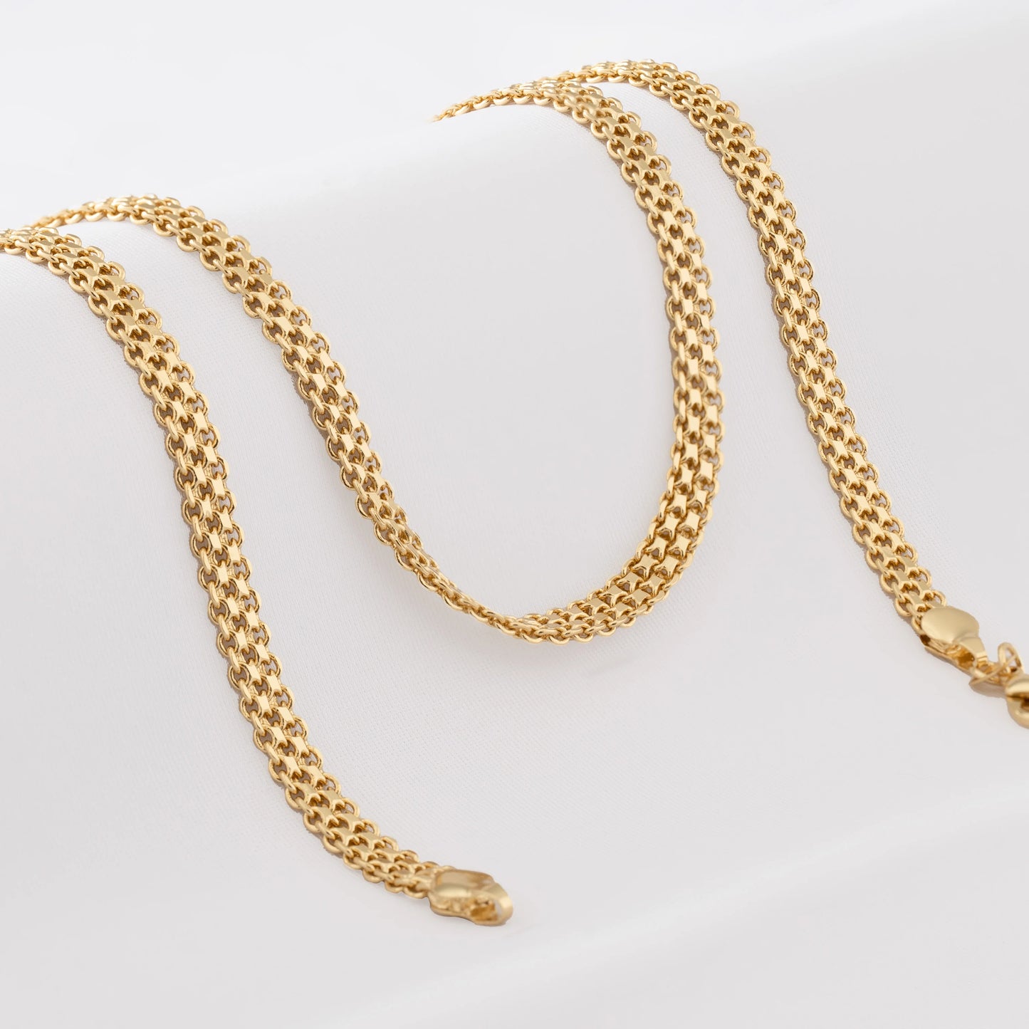 44888 - Cadena Tejido Chino Doble Carril 65cm