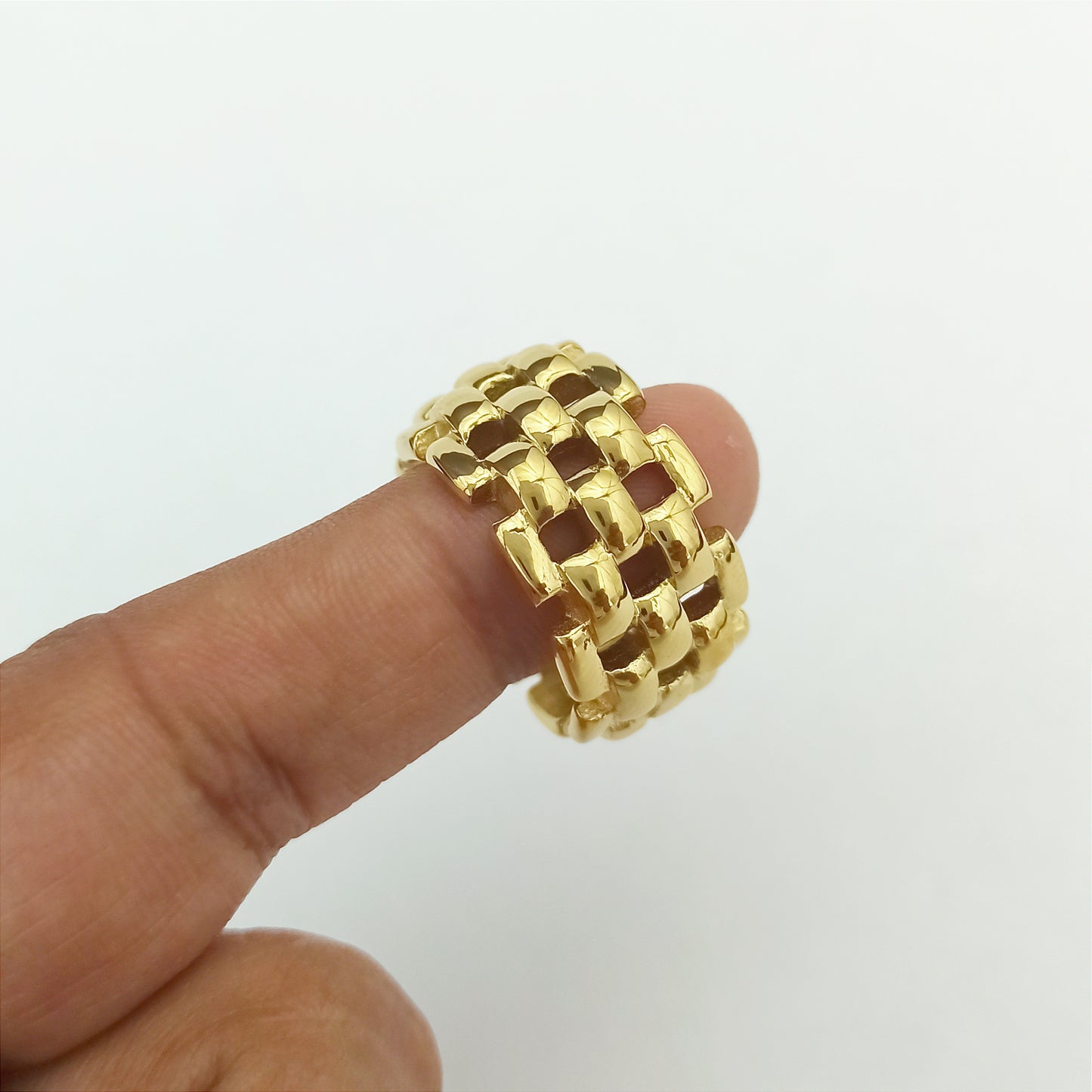 J13002 - Anillo Cubano 5 Lineas