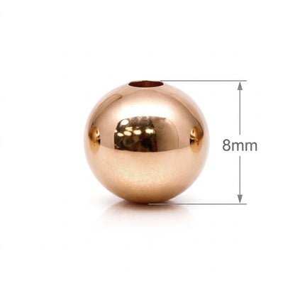 Balín 8mm Oro 18k laminado -  Rosado x Unidad