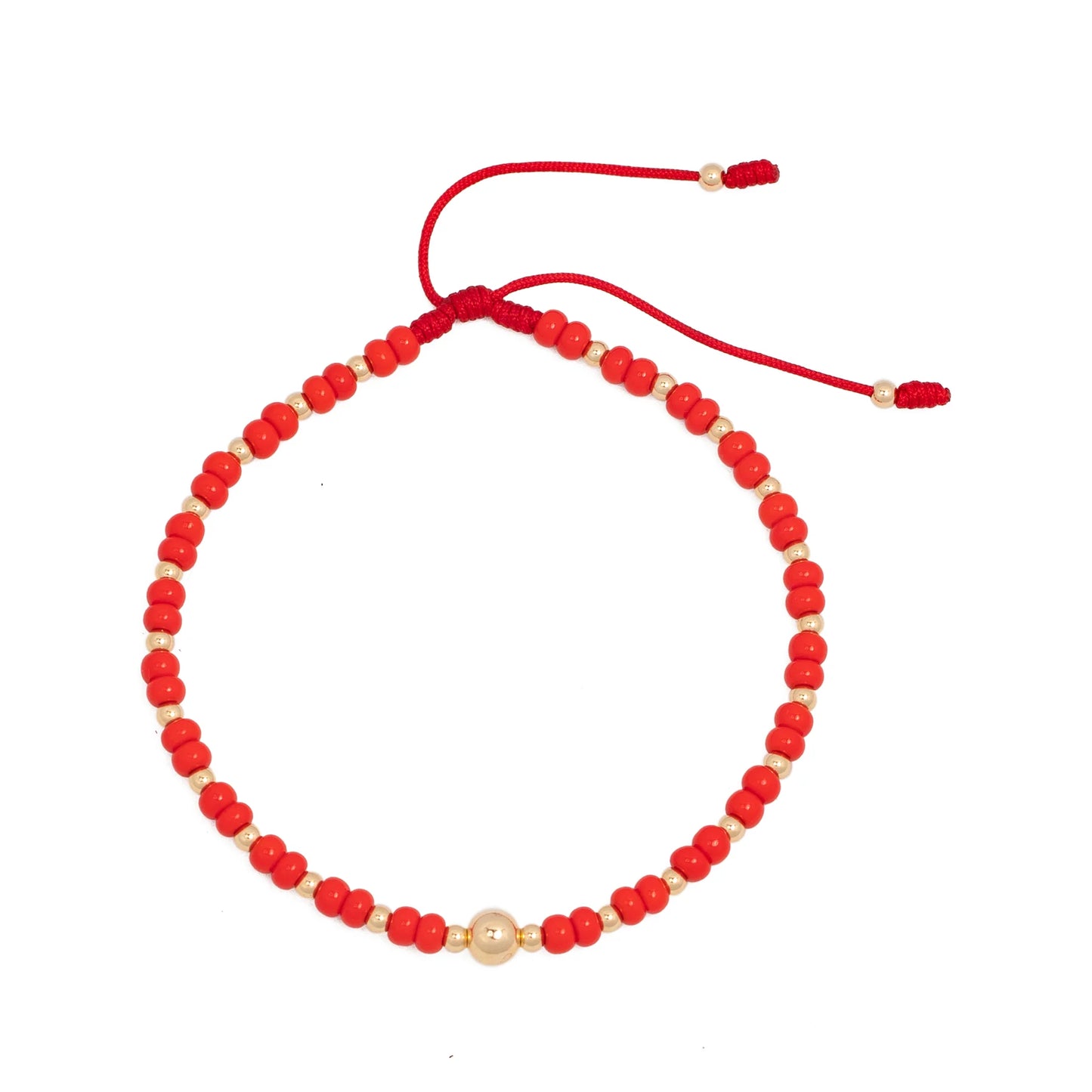 T01 - Tobillera Tejida con Balines y Mostacilla