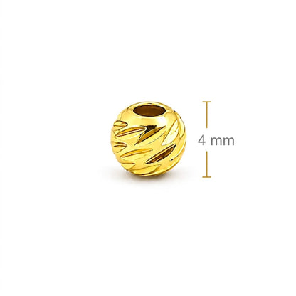 Balín 4mm Oro 18k laminado -  Diamantado Americano x Unidad