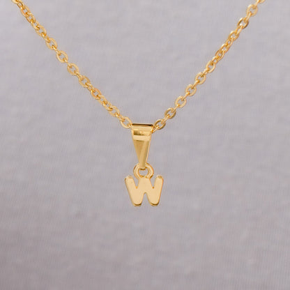 26360W - Dije Silueta Letra W Lisa Mini