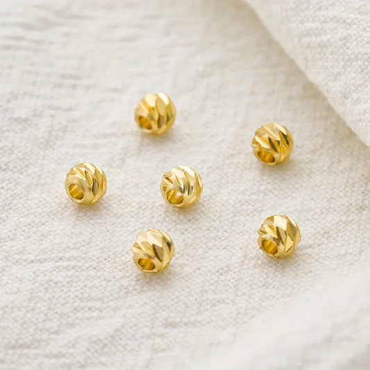 Balín 8mm Oro 18k laminado - Diamantado Americano x Unidad