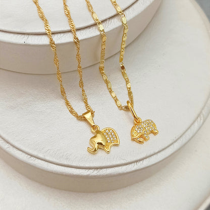 Set Cadena y dije Elefante con Circonias