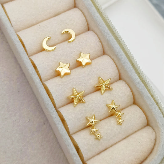Set Topitos Cielo con luna y estrellas