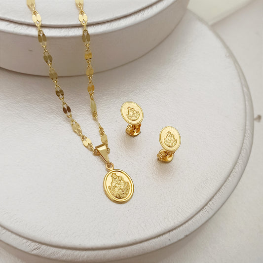 Set Cadena, dije y topitos Virgen del Carmen
