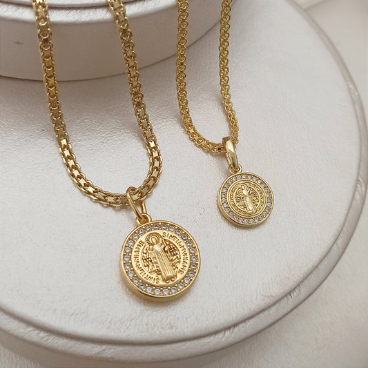 Set Cadena y dije San Benito con Circonias Protector