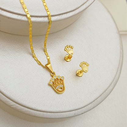 Set Corona Rolex Cadena, Dije y Topitos