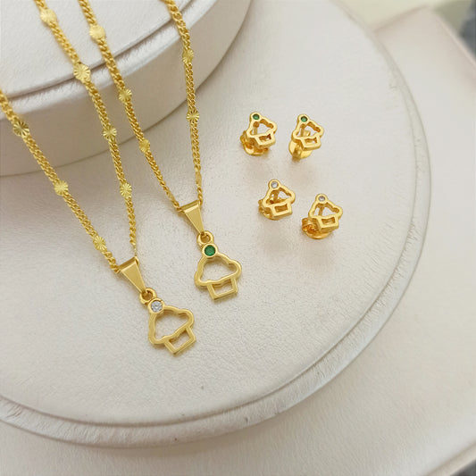 Set Conjunto Cupcake Cadena, Dije y topitos