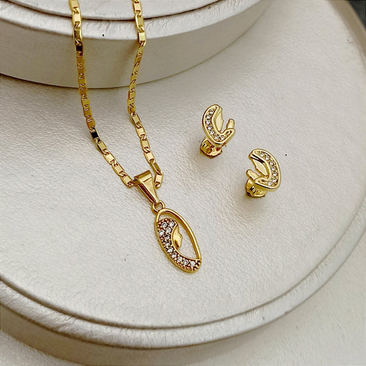 Set Cadena, dije y topitos Virgen Dolorosa