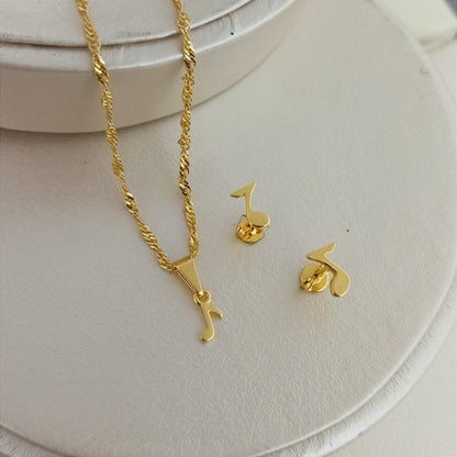 Set Cadena, dije y topitos nota musical