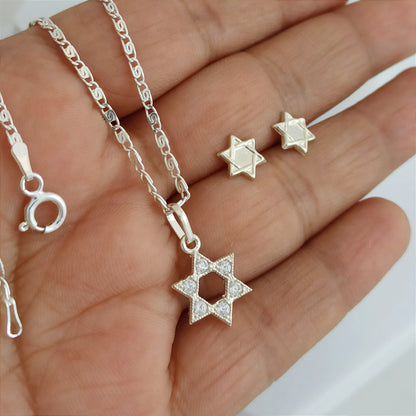 Conjunto Cadena, dije y topitos estrella de david
