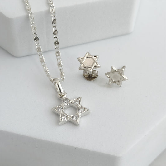 Conjunto Cadena, dije y topitos estrella de david