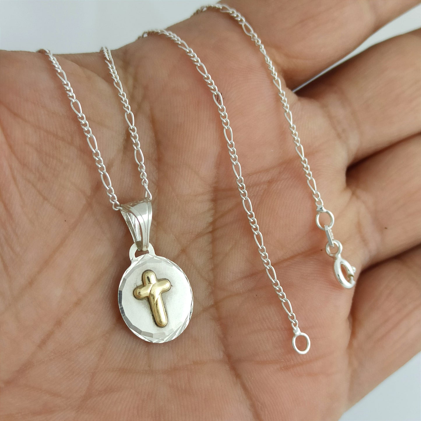 Conjunto Cadena, dije Medalla Cruz