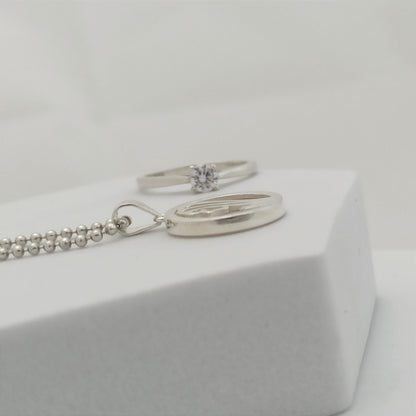 Conjunto cadena, dije Dulce Espera y anillo midi