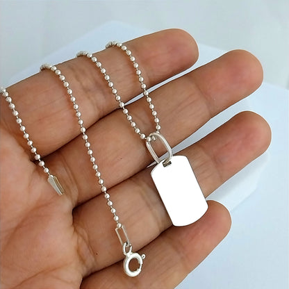 Conjunto cadena y placa militar Pequeña