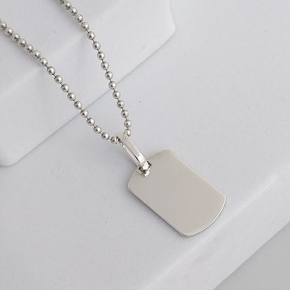 Conjunto cadena y placa militar Pequeña