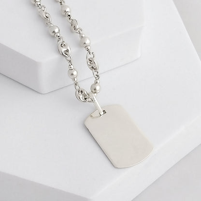 Conjunto cadena y placa militar Grande