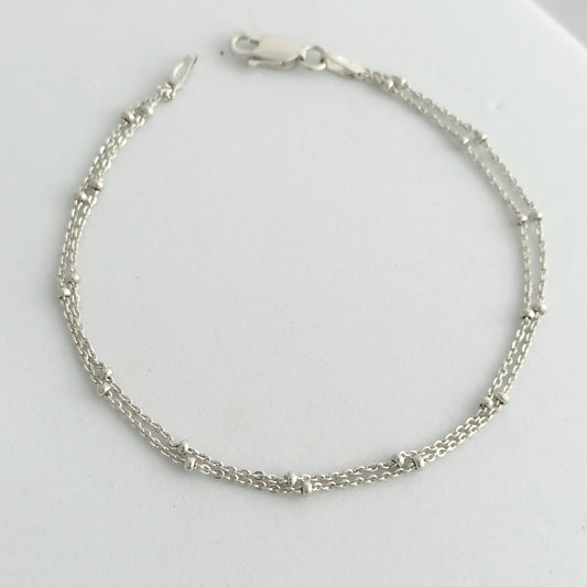 JP56013 - Pulsera Aros con balin 2mm y 18cm