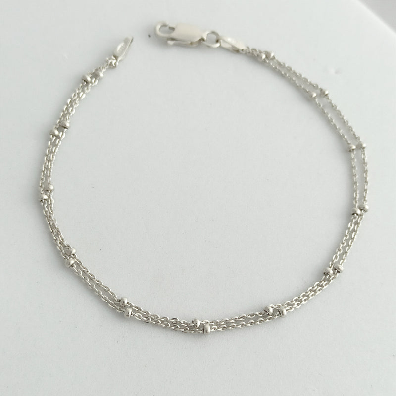 JP56013 - Pulsera Aros con balin 2mm y 18cm